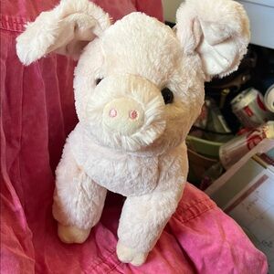 Adorable Cream Stuffed Pig Toy